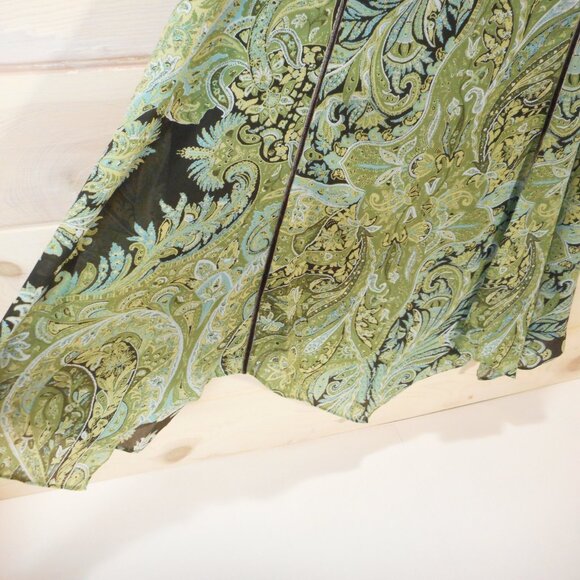 NWT Emma James Women's size 16W Green Paisley Floral Lined Midi Vintage - Picture 3 of 11